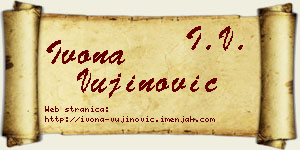 Ivona Vujinović vizit kartica